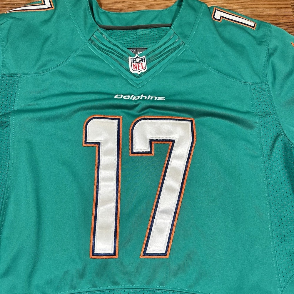 Nike NFL Miami Dolphins Ryan Tannehill Jersey On Field Size 48 Teal - Picture 2 of 13